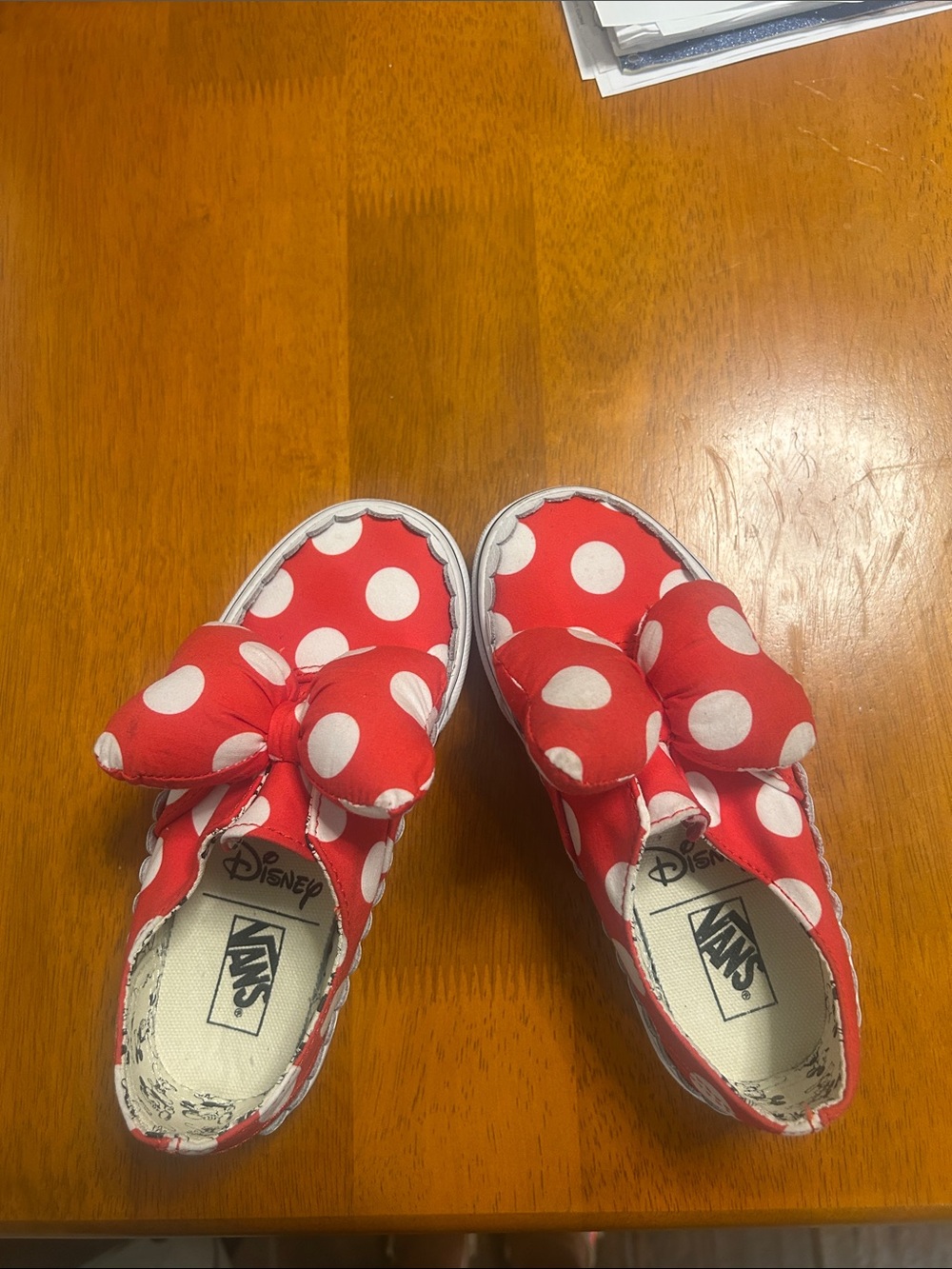 Kids' Red Minnie Polka Dot Slip-On Shoes